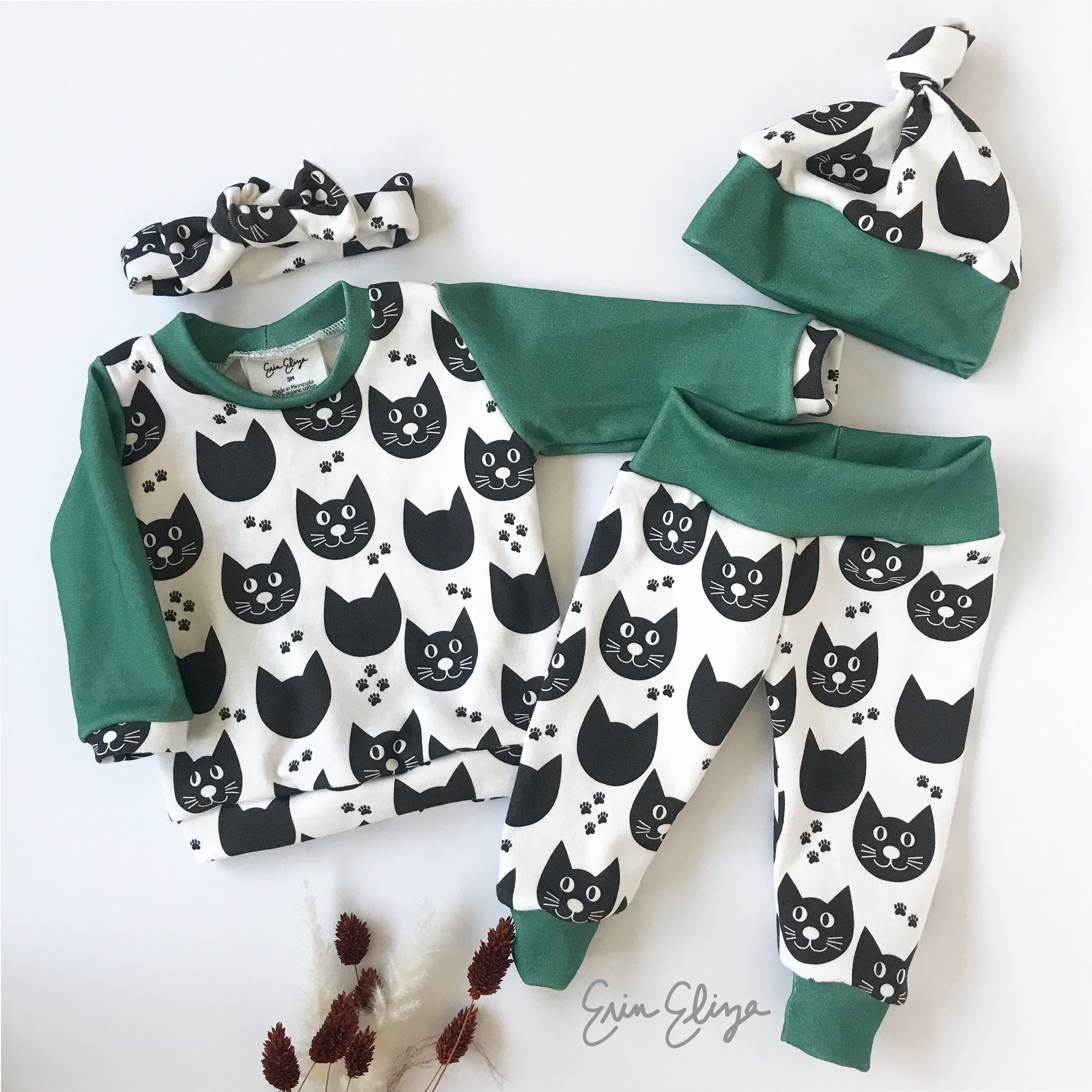Cat Baby Clothes Cat Baby Outfit Cat Baby Pants Coming Home 