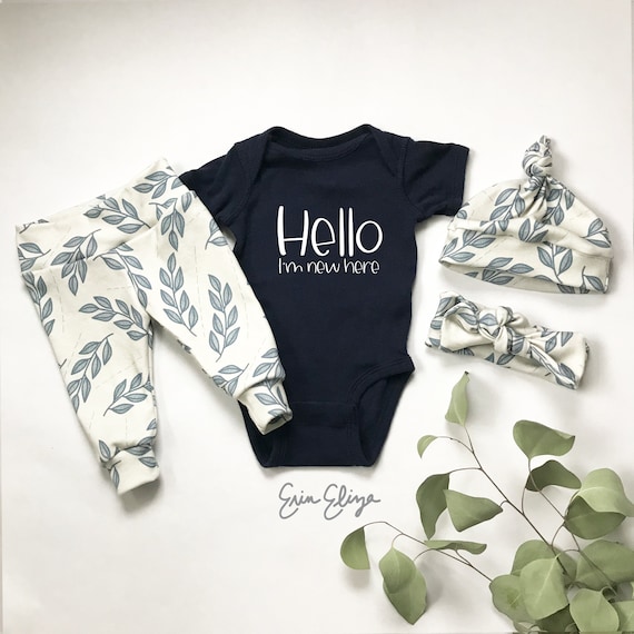 I'm Coming Home Clothing Unisex Kids Clothing Unisex Baby Clothing Bodysuits Hand Knitted New Born Baby Outfit 