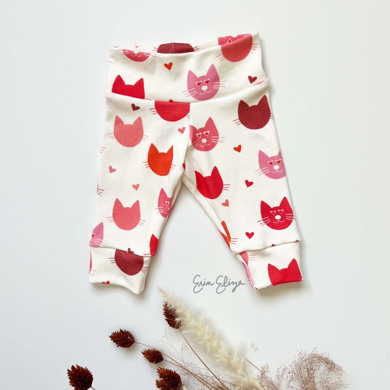 Crazy cat baby girl, Cat Valentine's Day outfit, Valentine's baby coming home outfit, Baby girl Valentine baby gift, Cat baby girl gift image 4