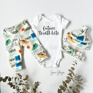 Triathlete baby, Triathlon baby gift, Triathlete baby gifts, Athletic baby, Ironman Baby gifts, Marathon baby, Future triathlete baby gifts image 1