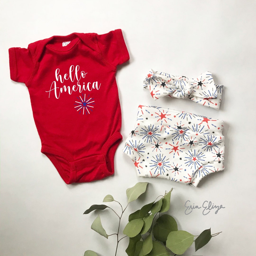 Baby Girl 4th of July Bloomers, Patriotic Baby Girl Bloomers