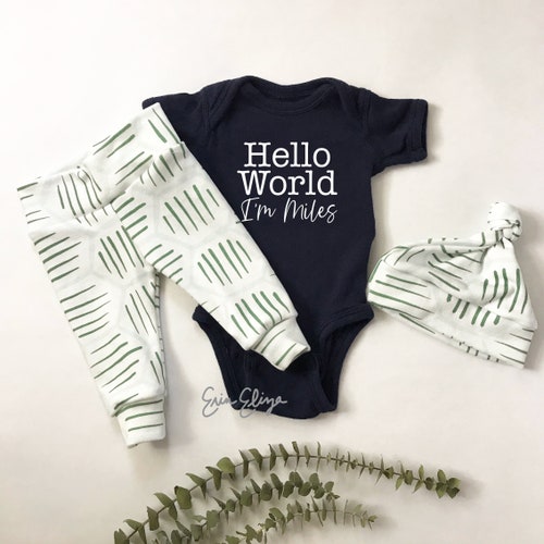 Newborn Boy Coming Home Outfit Baby Boy Take Home Outfit Etsy