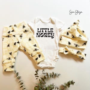 Little Honey baby, Honey bee shower gift idea, Baby bee outfit