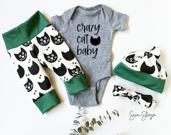 Crazy cat baby, Cat baby outfit, Cat baby pants, Coming home outfit cats, Baby boy cat clothing, Baby boy cat shirt