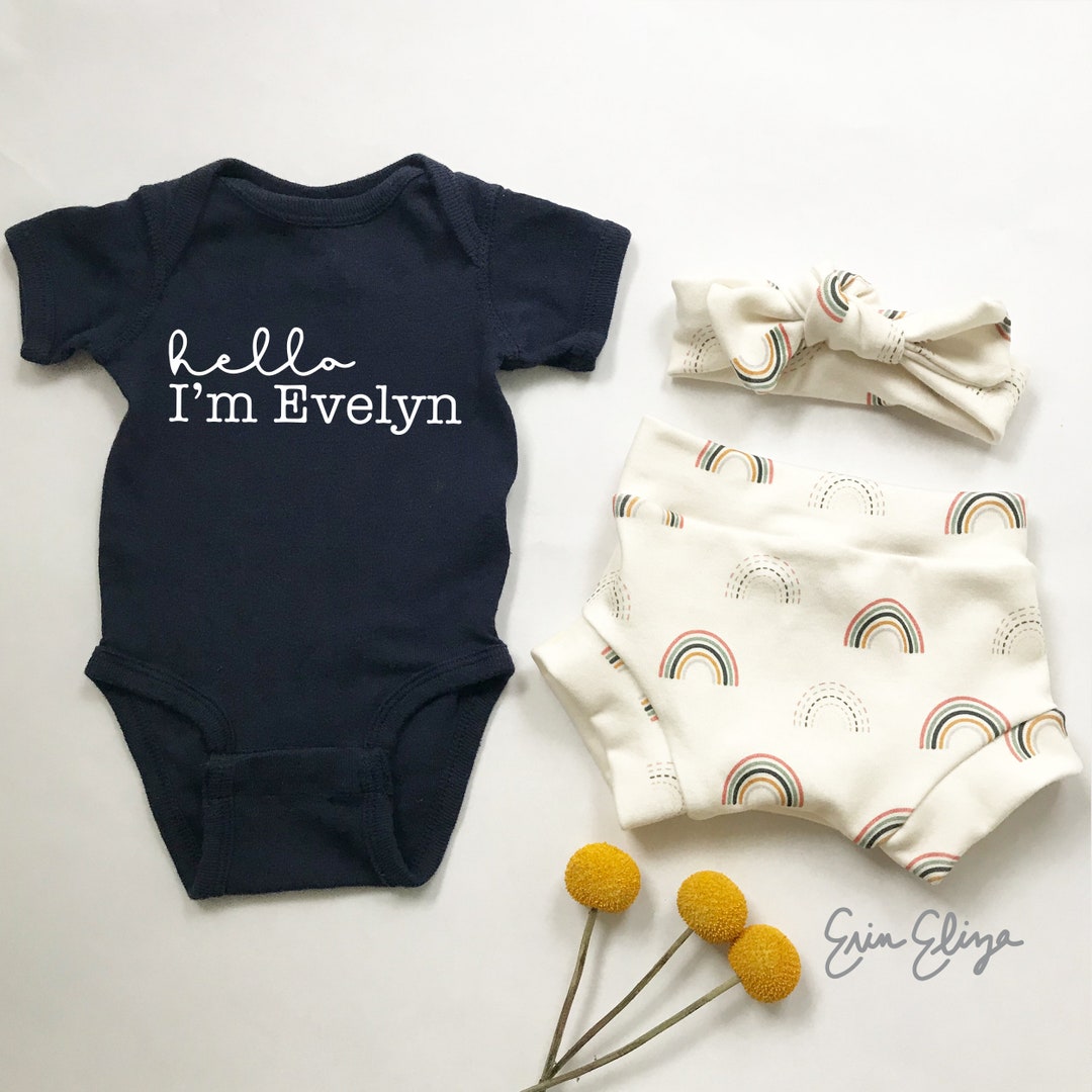 Personalized Rainbow Baby Outfit, Rainbow Baby Coming Home Outfit