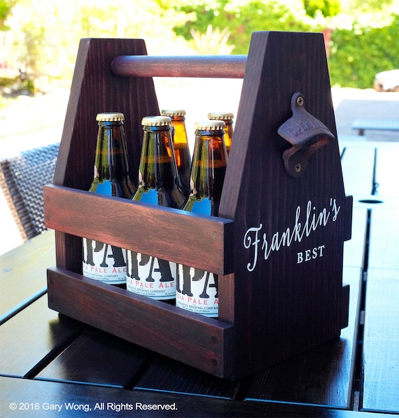 Wooden Beer Caddy, With ICE Cooler. No Nails, Hardwood Pegs, High Quality  Finish 