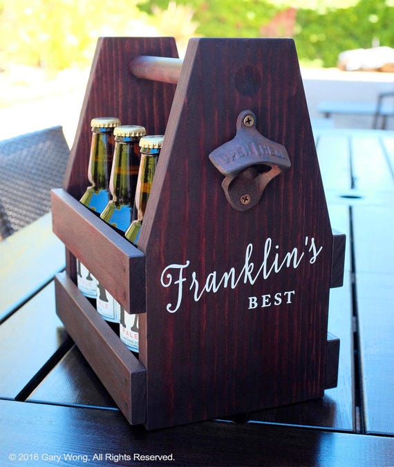 Wooden Beer Caddy, With ICE Cooler. No Nails, Hardwood Pegs, High Quality  Finish 