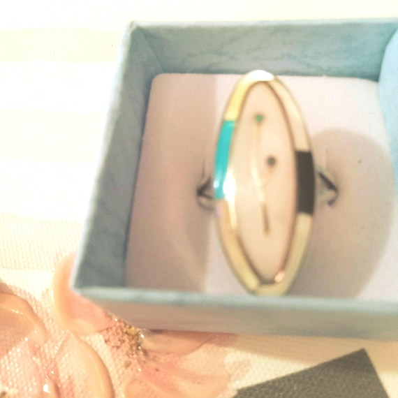 Zuni Gemstone Inlay Ring