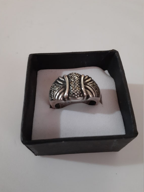 Marcacite Antiqued Ring - image 4