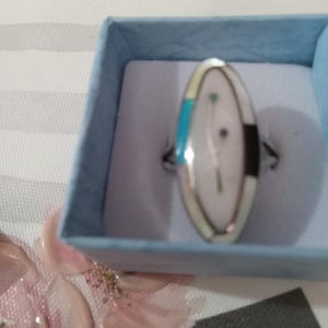 Zuni Gemstone Inlay Ring