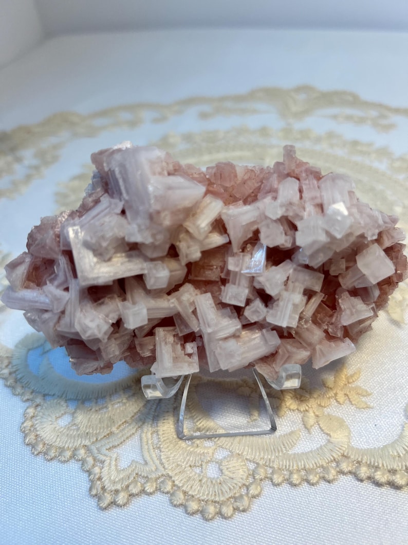 Pink Halite Crystal Specimen – 121 Grams - Natural Cubic Rock Salt ...