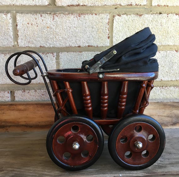 vintage metal stroller
