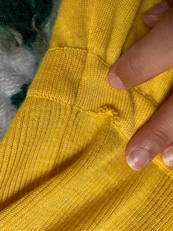 vintage 1970s ooak bespoke merino wool rib knit r… - image 9