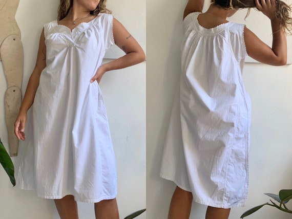 vintage antique 1910s edwardian white cotton scall