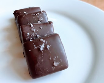 Dark Chocolate Caramels with Sea Salt