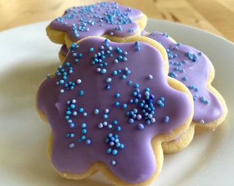 Lavender Shortbread with Lemon Icing
