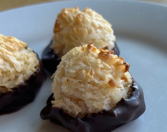 Chocolate Dipped Macaroons