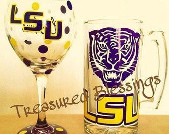 Lsu Wine Glass Or Mug Lsu Wine Glass Or Mug