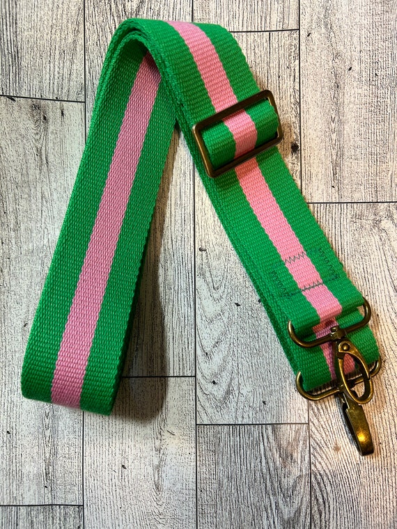 Striped handbag strap hotsell