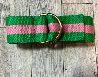 Lei Pink and Green Belt with Vintage-Inspired Design Pink & Green Belt - Etsy main image 4