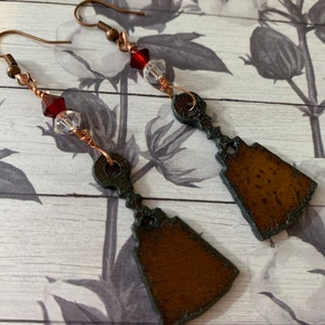 Mississippi State inspired Cowbell Earrings