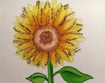 RUSHED ORDER - Sunflower Shower Sign-In - Bridal Shower - Wedding - Baby Shower - Guest Sign-In