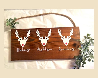 Little Deers Christmas Wall Decor - Grandparents Christmas Gift - Wood Sign - Christmas Gift
