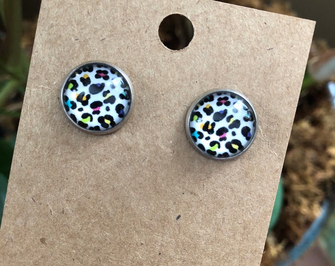 Multi color leopard Earrings