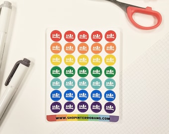 Meeting | Planner Stickers | Journaling Stickers