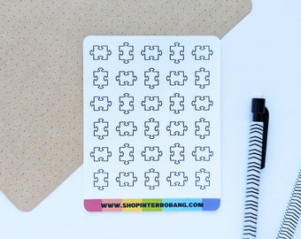 Puzzle | Planner Stickers | Journaling Stickers