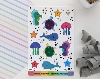 Sea Creatures | Planner Stickers | Journaling Stickers