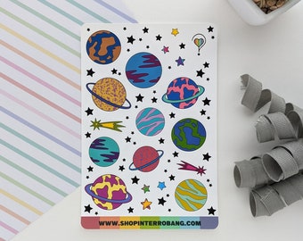 Galaxy | Planner Stickers | Journaling Stickers