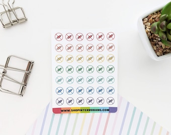 No Candy | Planner Stickers | Journaling Stickers