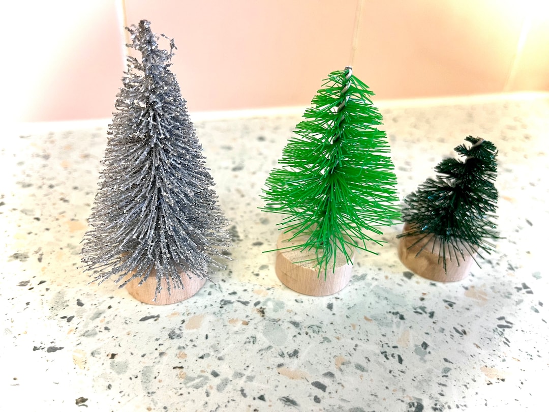 Three Mini Christmas Trees for Dollhouseready for You to Etsy