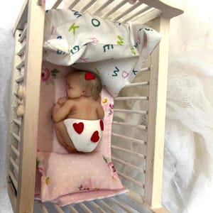 Polymer clay baby girl,dollhouse,ooak,cake topper,baby shower,gift