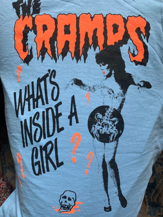 80's The Cramps sleeveless T shirt Hand Printed S… - image 2