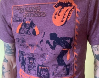 Hand Printed Short Run Rolling Stones Parking Lot 1972