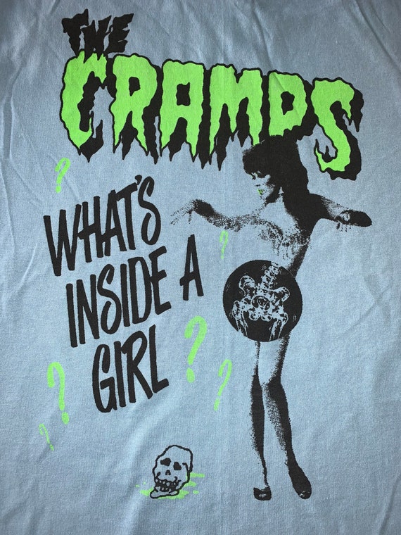 80's The Cramps sleeveless T shirt Hand Printed S… - image 3