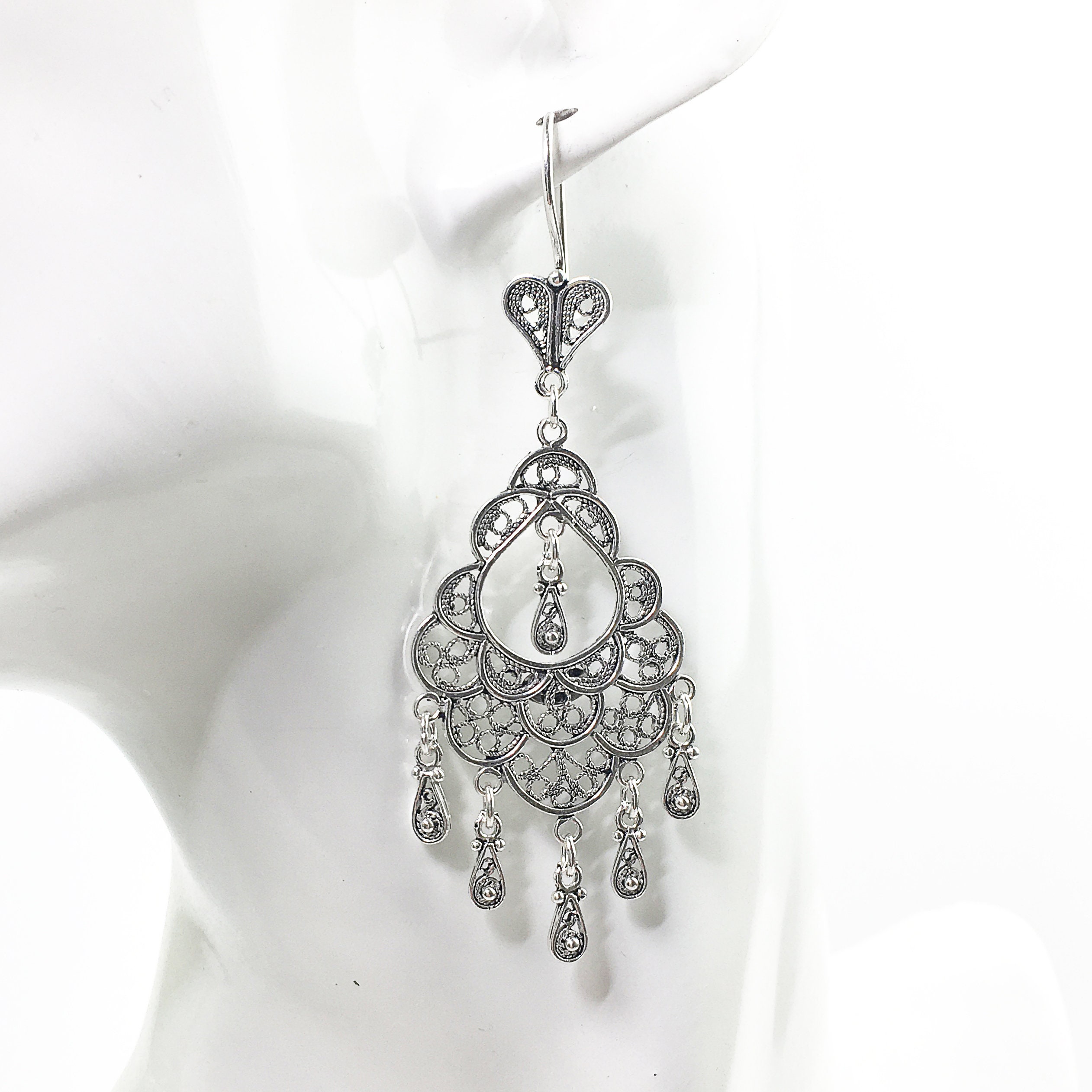 Sterling silver chandelier earring Sterling silver chandelier earring