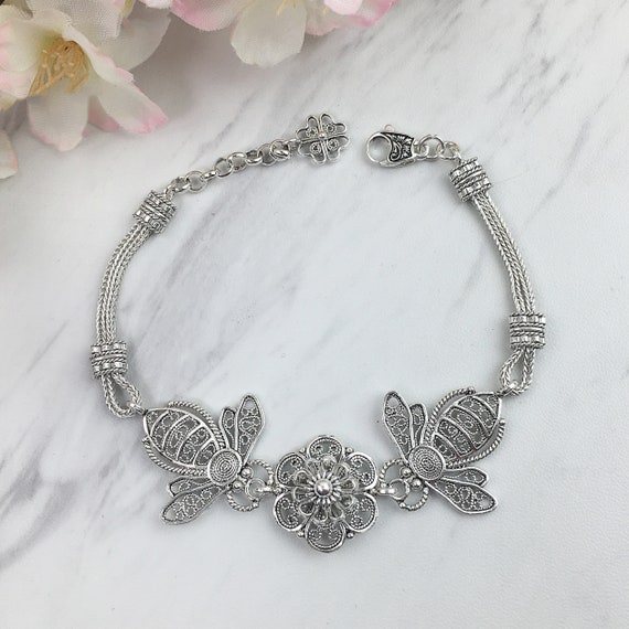Bumble bee bracelet silver hotsell