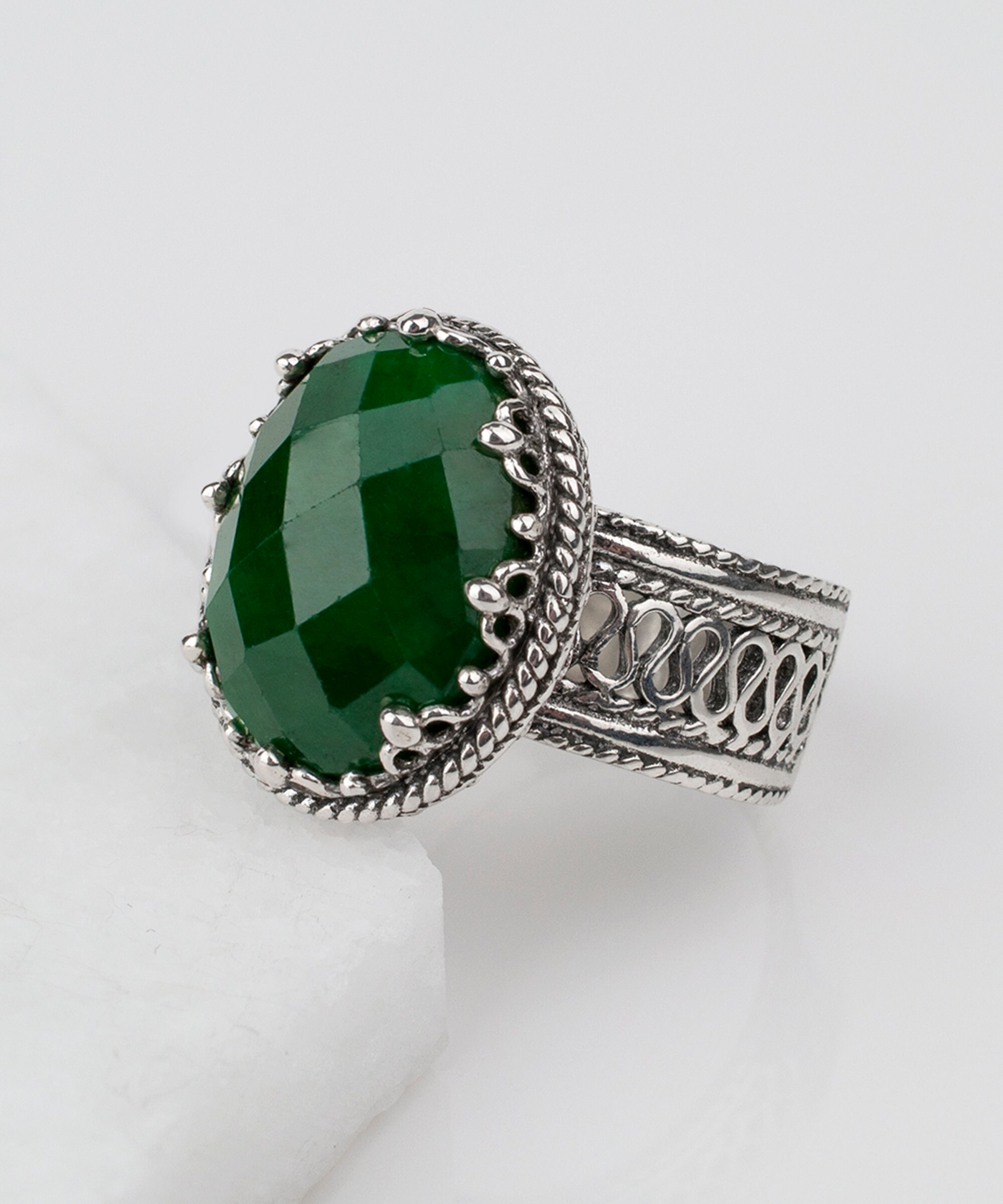 Groene saffier Corundum Zilveren Ring 925 Sterling Silver Etsy