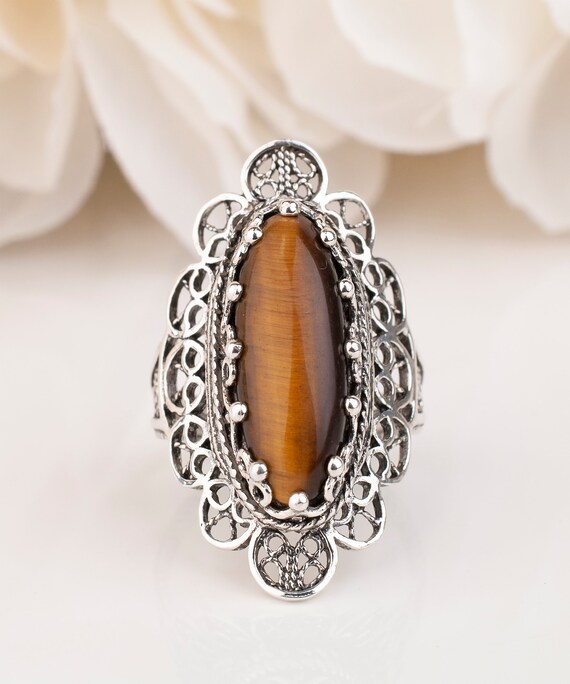 Tiger eye jewelry sterling silver clearance