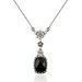 Black Tourmaline (Schörl) Gemstone Necklace - Endless 90cm Silver-Tone No-Clasp Design