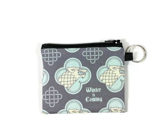 Game Of Thron-es Zipper Coin Purse Canvas Wallet Bag Change Purse Pouch Key Holder With Strap