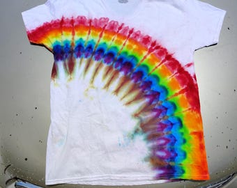 Rainbow Design Tie Dyed Shirt or Tank Top! {Custom Made}