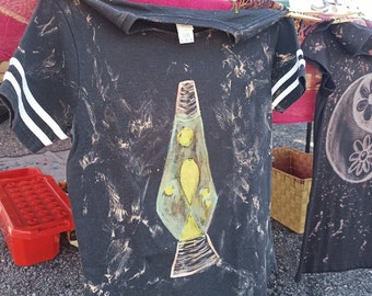 Lava Lamp Design • Dyed Bleach-Painted Shirt