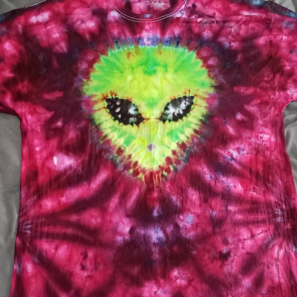 Alien + UFO Dual-Designs Tie Dyed Shirt or Tank Top! {Custom Made}