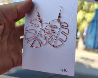 Monstera Wire Earrings & Daisy Wire Earrings