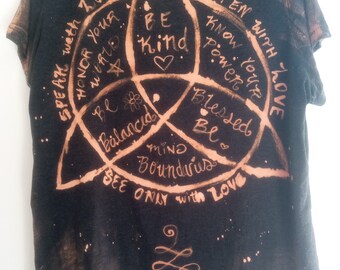Blessed Be Knotwork Bleach Painted Shirts