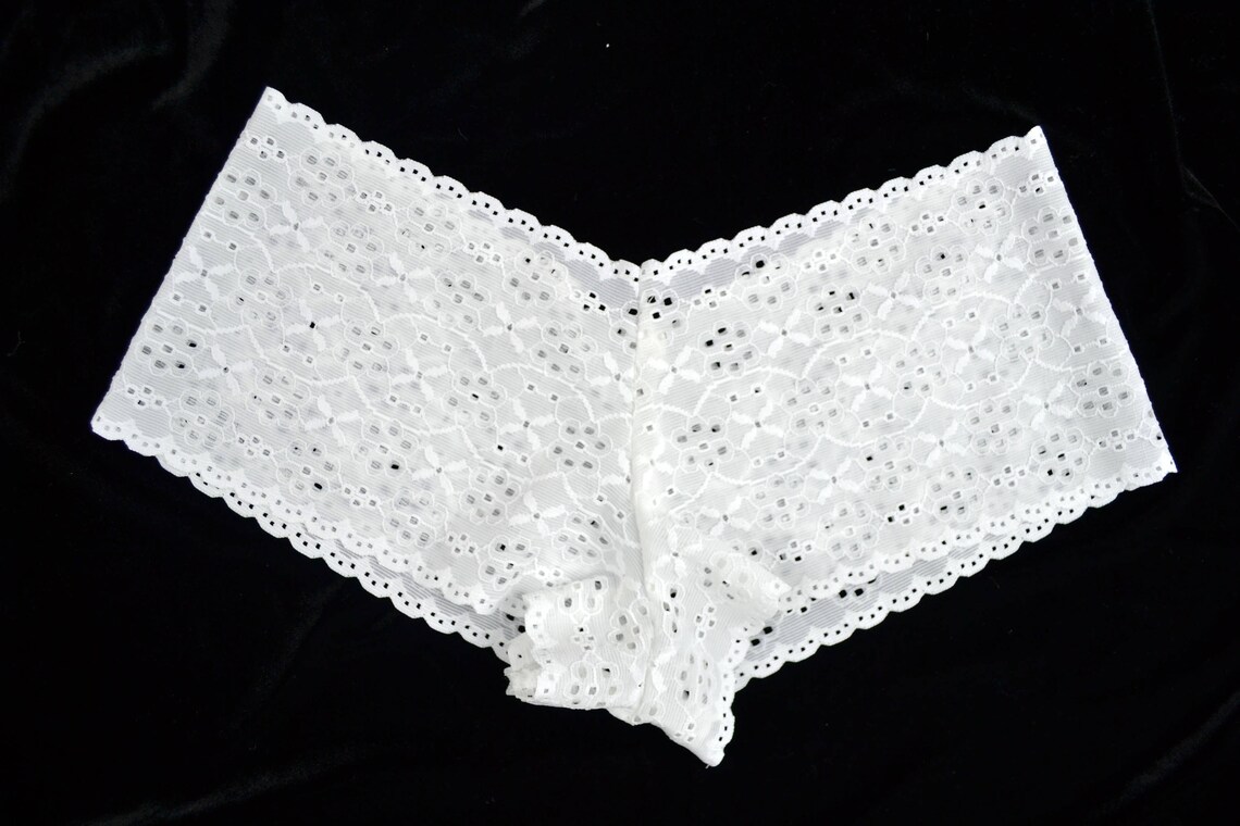 Merrick White Eyelet Lace Panty Handmade Lingerie Made to Etsy